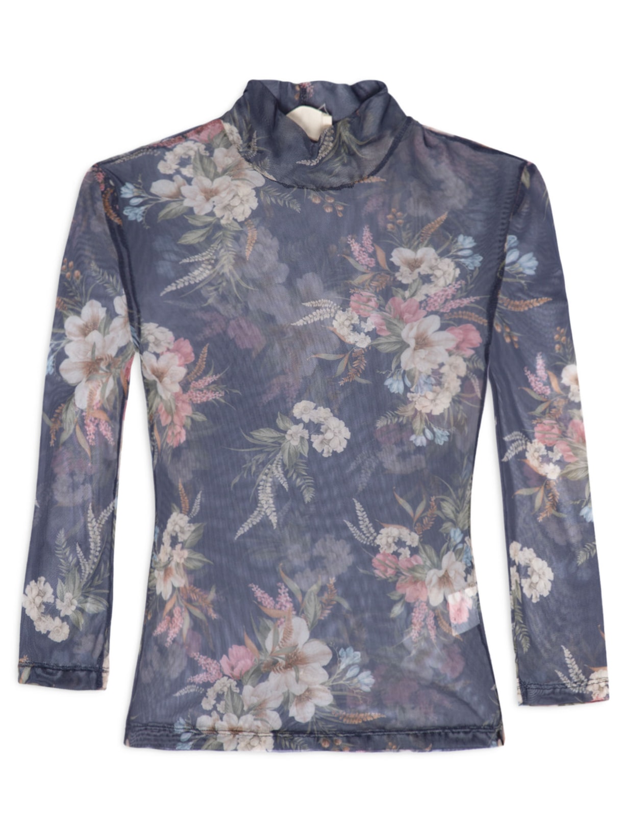 Blusa Feminina Tule Manu Estampada - Azul