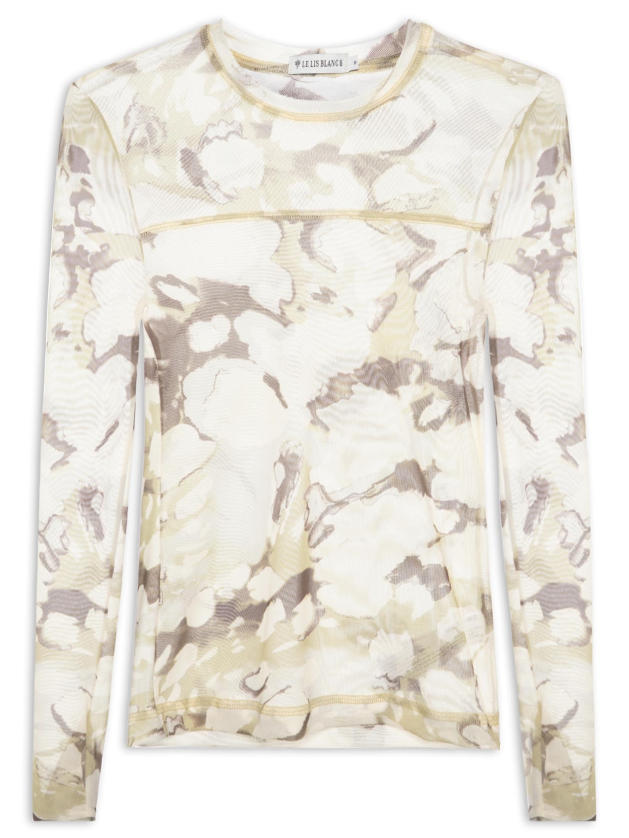 Blusa Feminina Tule Marfim – Marrom Le Lis