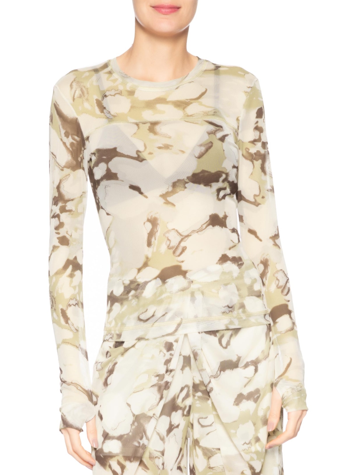 Blusa Feminina Tule Marfim – Marrom Le Lis