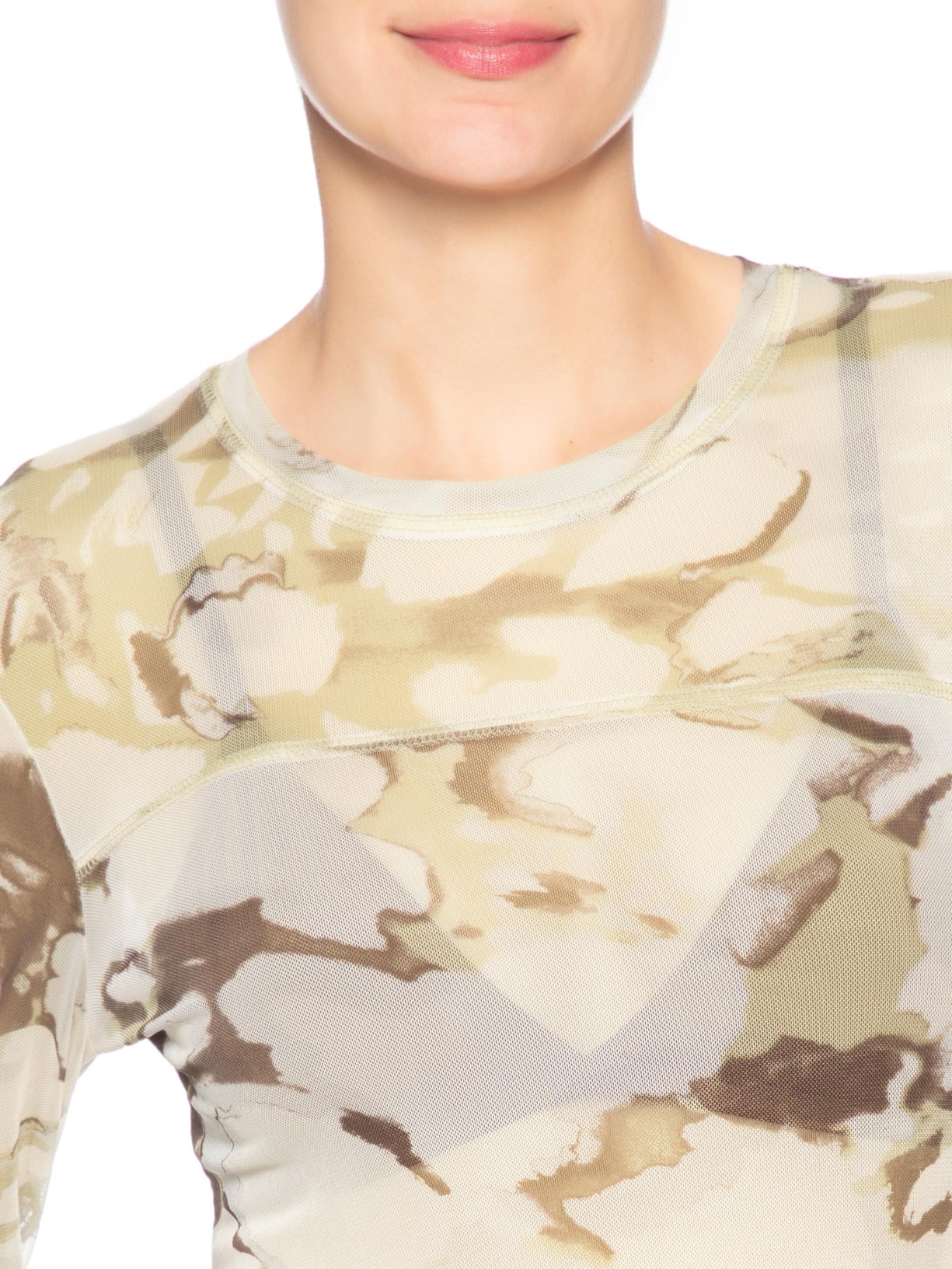 Blusa Feminina Tule Marfim – Marrom Le Lis