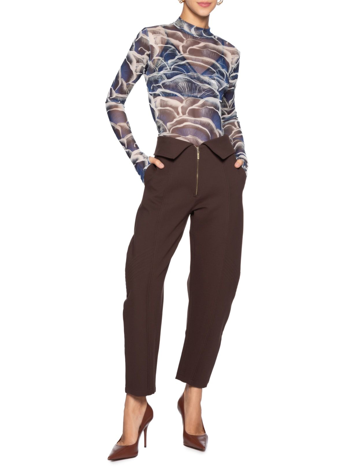 Blusa Feminina Tule Mush Azul Niini