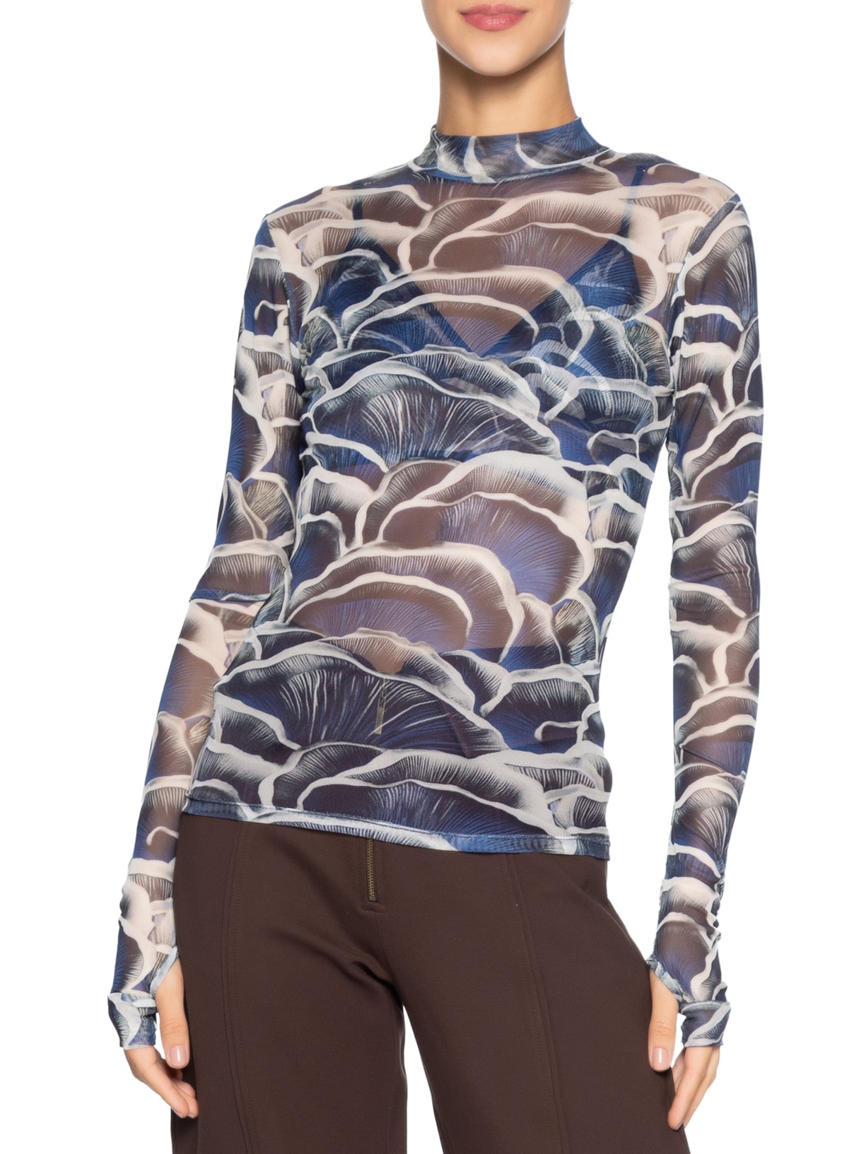 Blusa Feminina Tule Mush Azul Niini