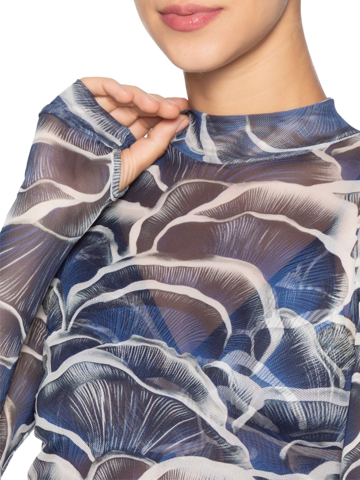 Blusa Feminina Tule Mush Azul Niini