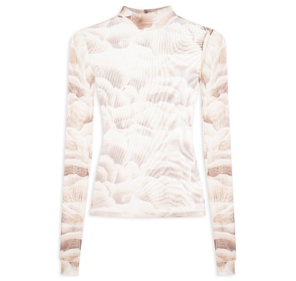 Blusa Feminina Tule Mush - Bege