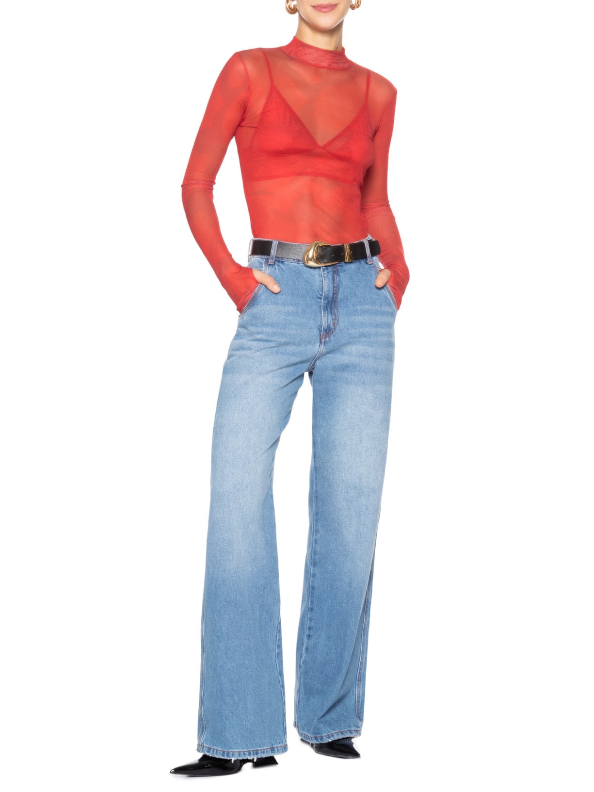 Blusa Feminina Tule Mush Organic Red Vermelho Niini