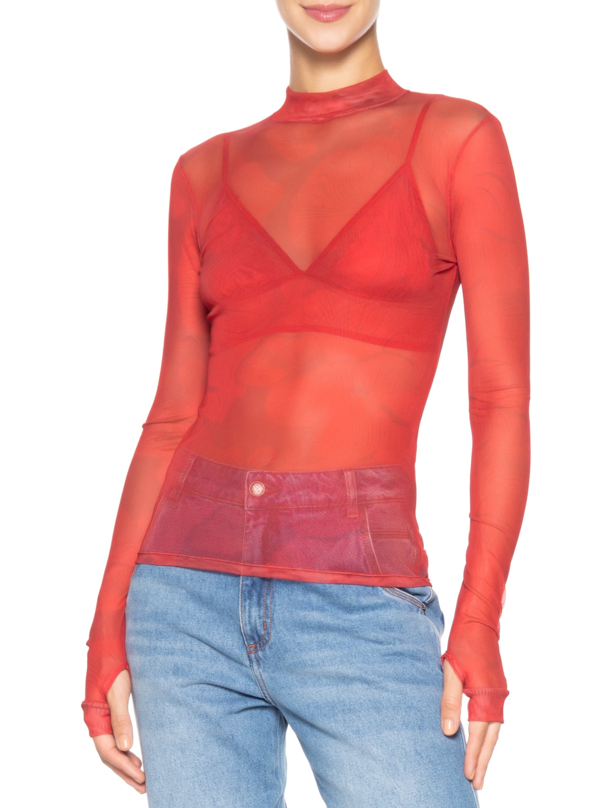 Blusa Feminina Tule Mush Organic Red Vermelho Niini