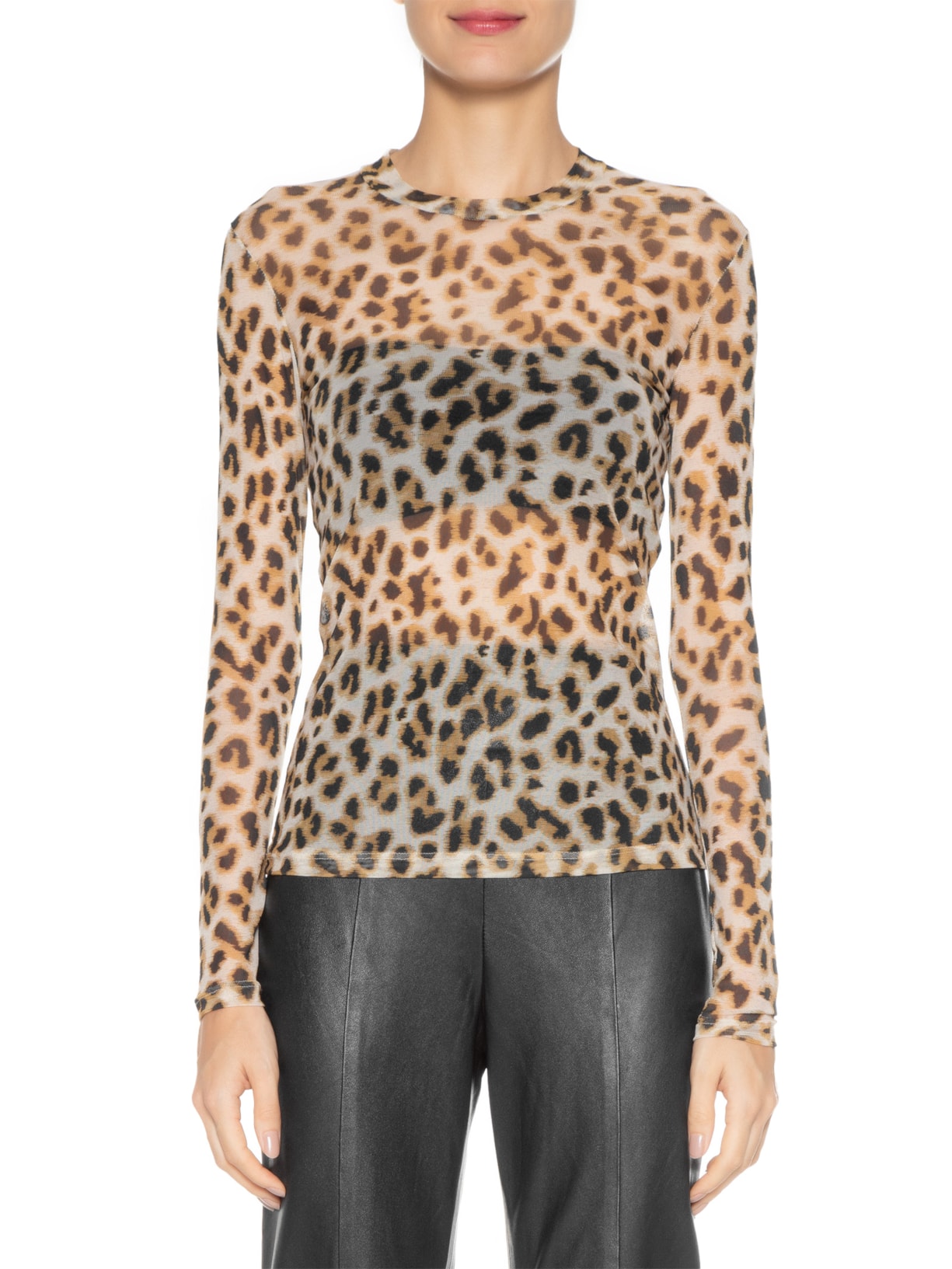 Blusa Feminina Tule Onça Animal Print Animale