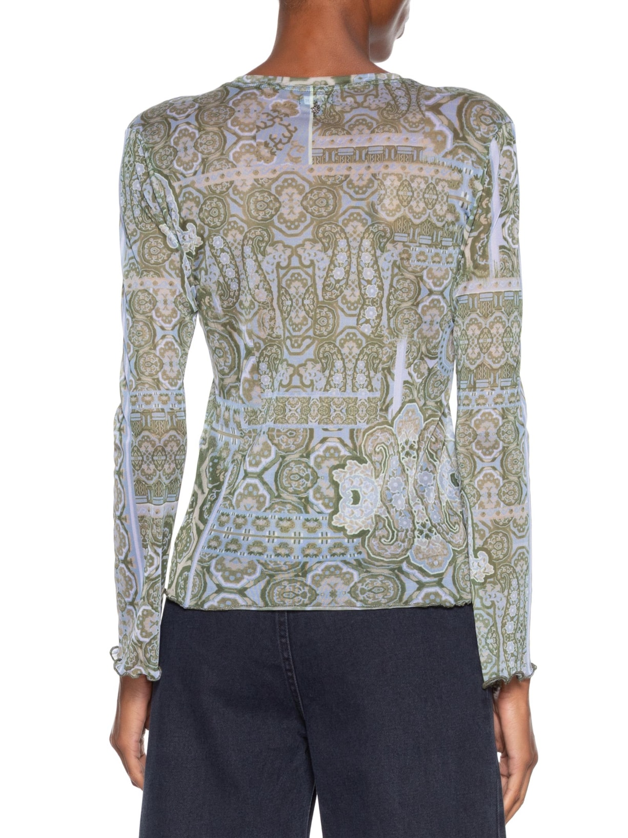 Blusa Feminina Tule Paisley Azul Le Lis