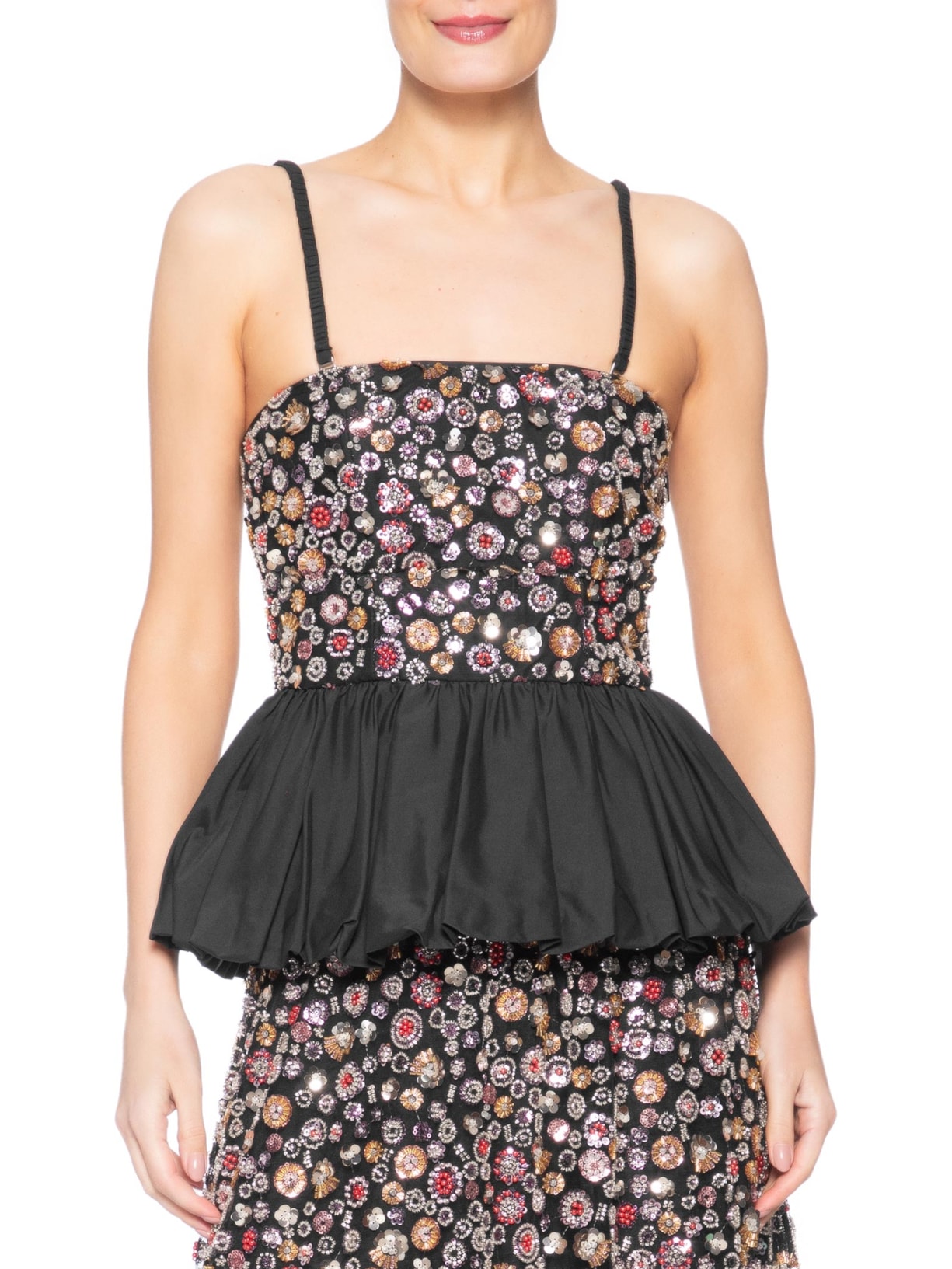 Blusa Feminina Tule Primavera Iza Nko Preto Nk