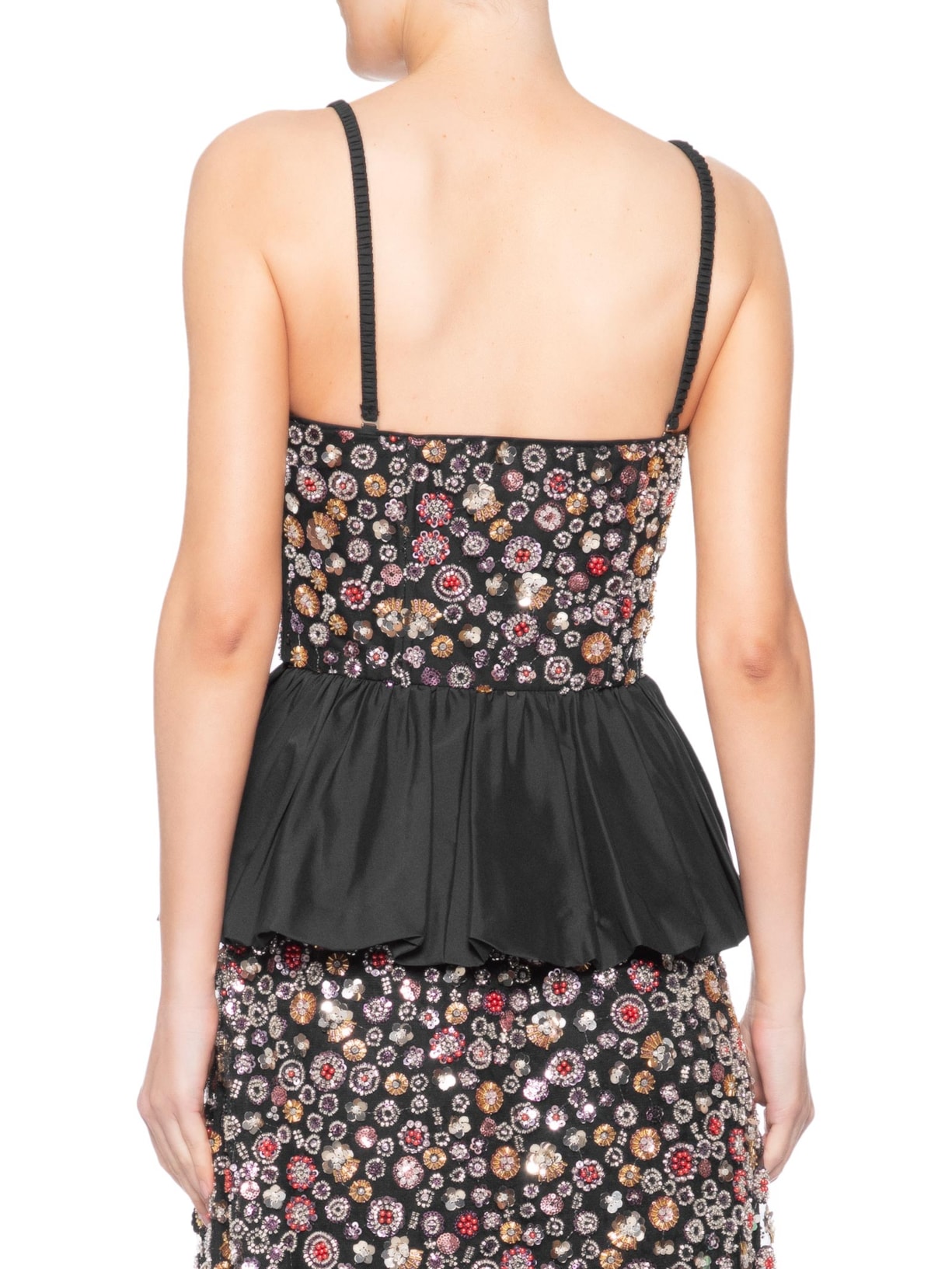 Blusa Feminina Tule Primavera Iza Nko Preto Nk