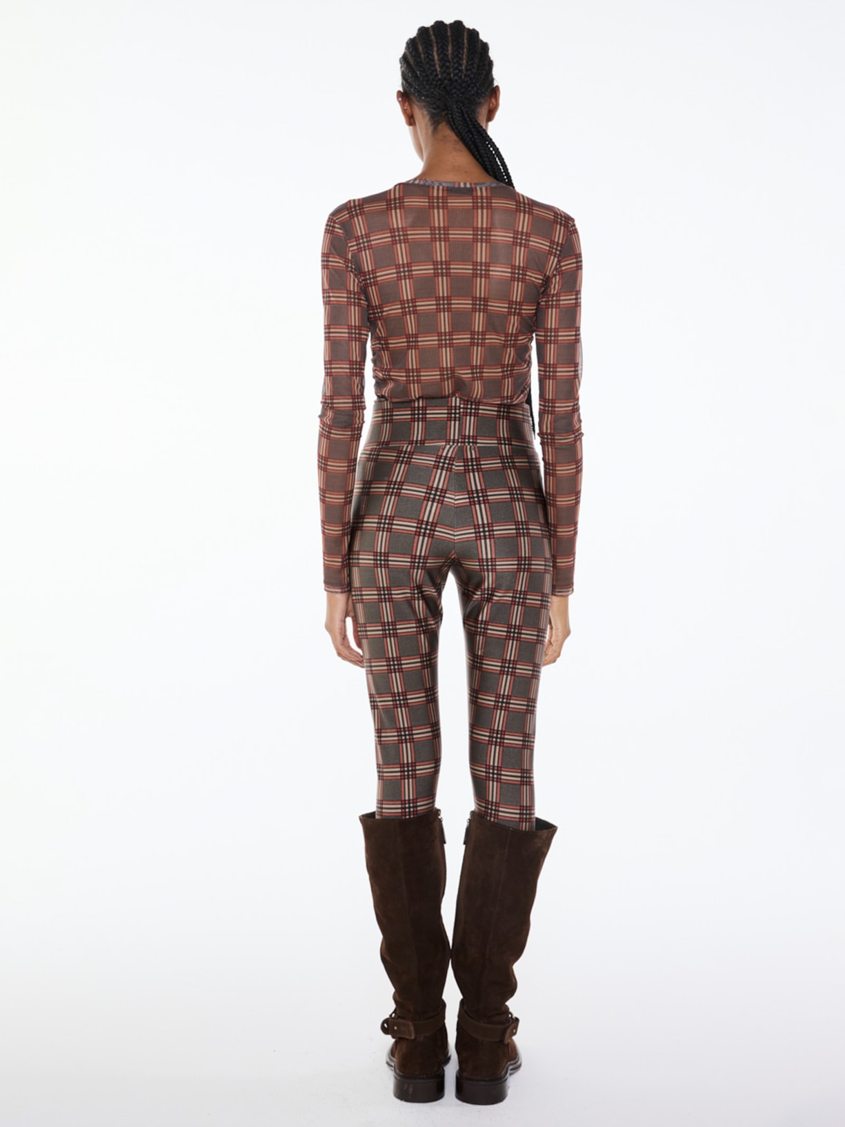 Blusa Feminina Tule Scotland Manga Longa I26 Marrom Mixed