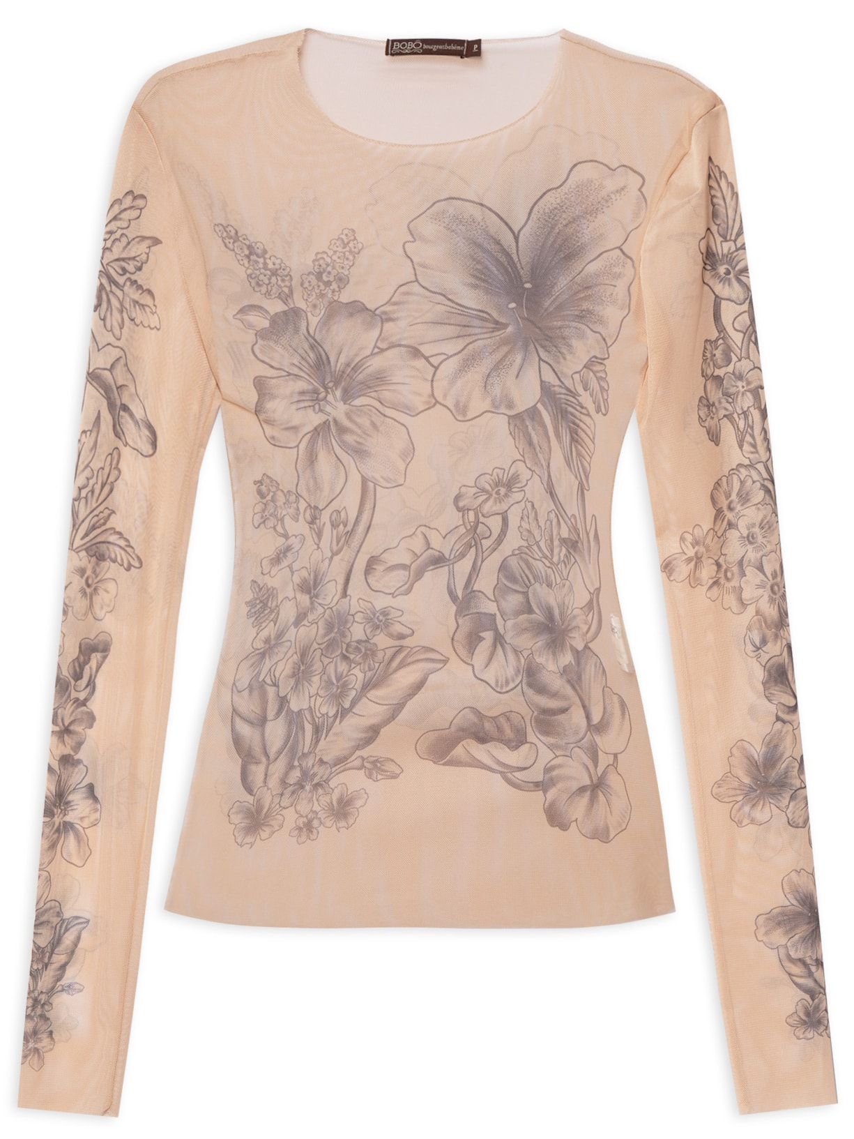 Blusa Feminina Tule Tatoo Adagio - Bege