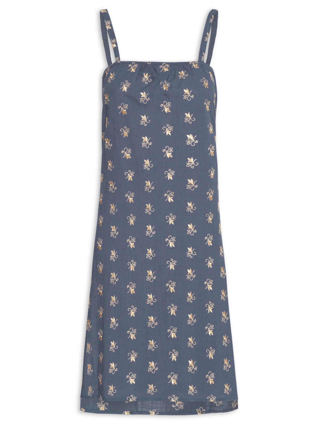 Blusa Feminina Túnica Bordado Azaléia - Azul