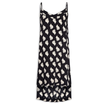 Blusa Feminina Túnica Crepe Litorânea - Preto