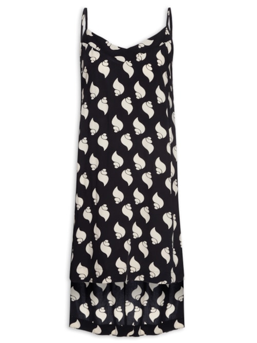 Blusa Feminina Túnica Crepe Litorânea - Preto
