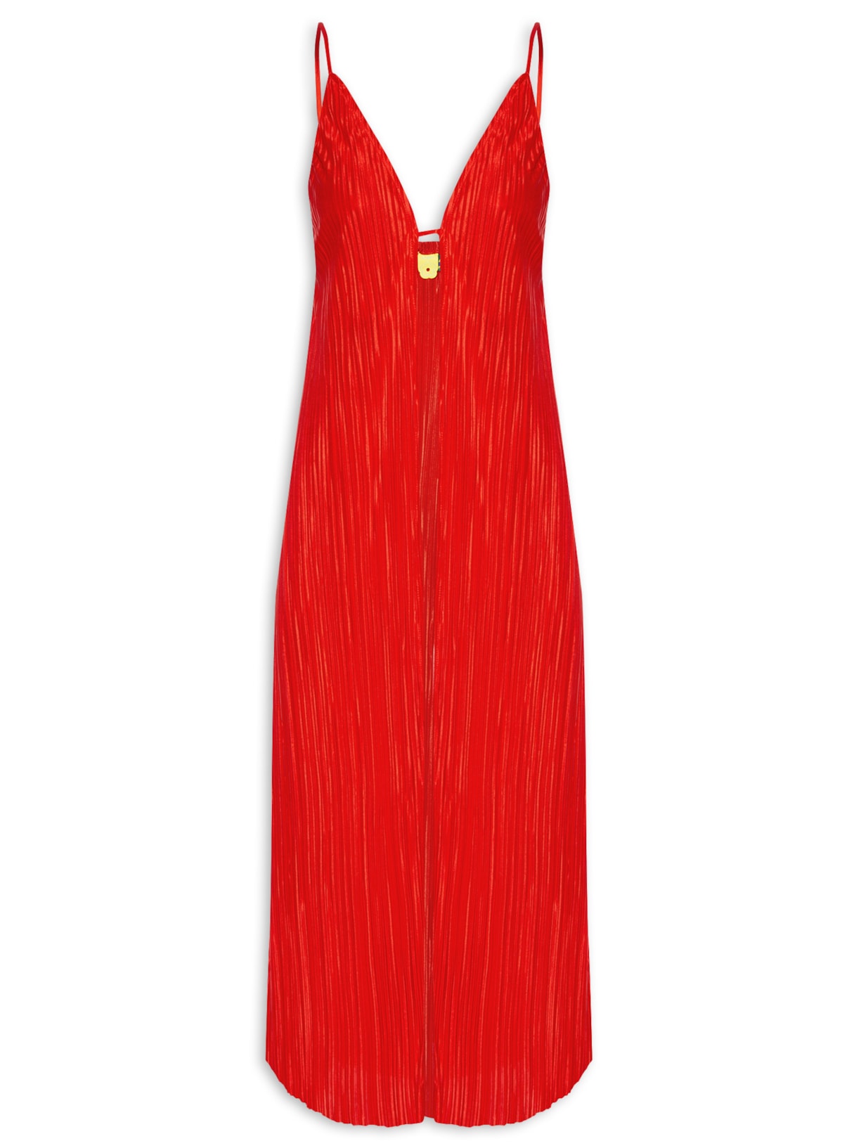 Blusa Feminina Túnica Plissada - Vermelho