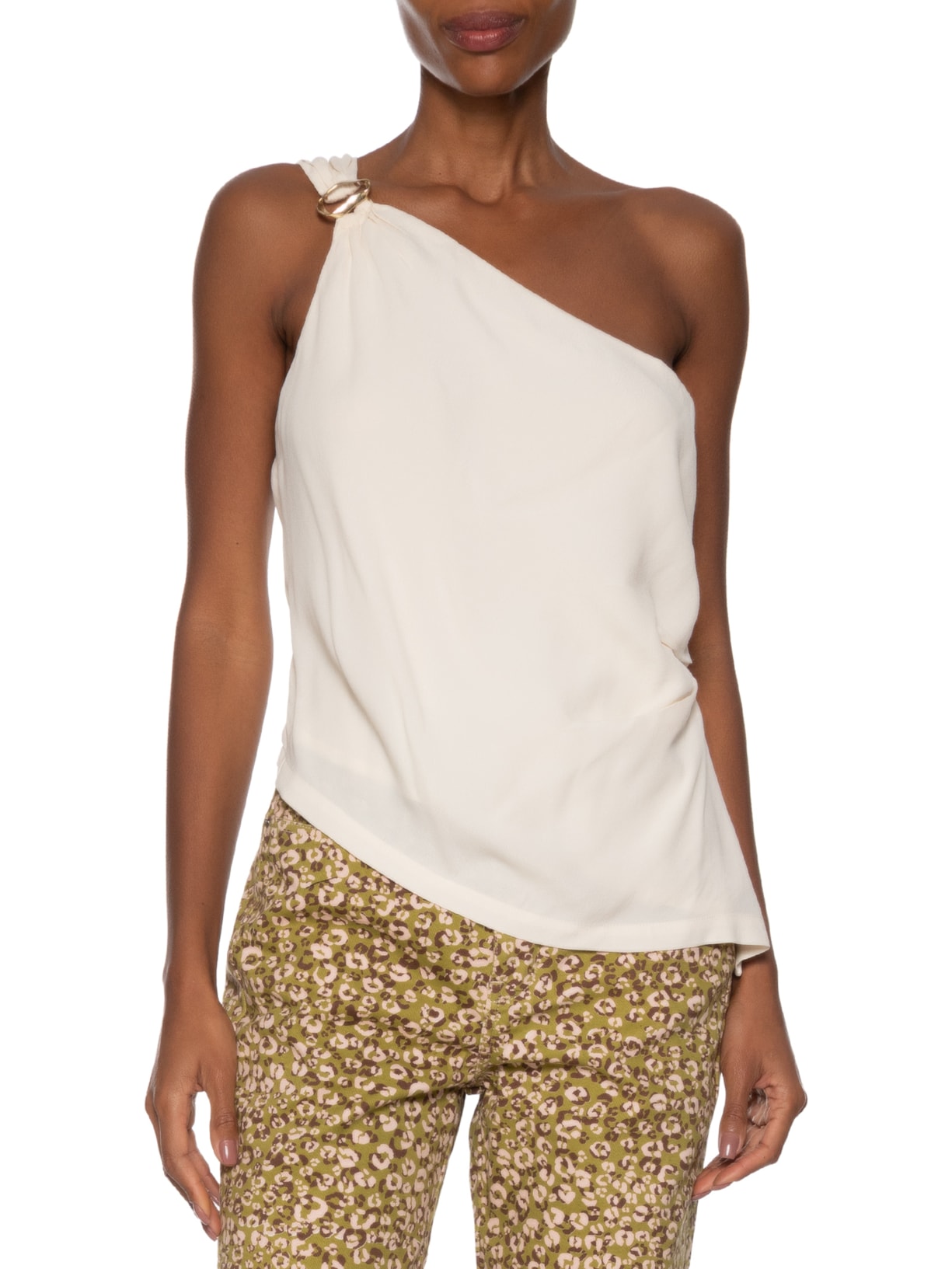 Blusa Feminina Um Ombro Só Bege Animale Jeans