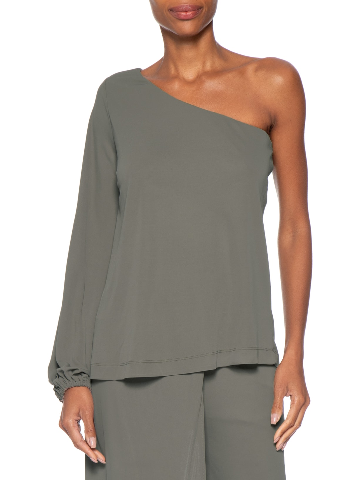 Blusa Feminina Um Ombro Só – Verde Maria Filó