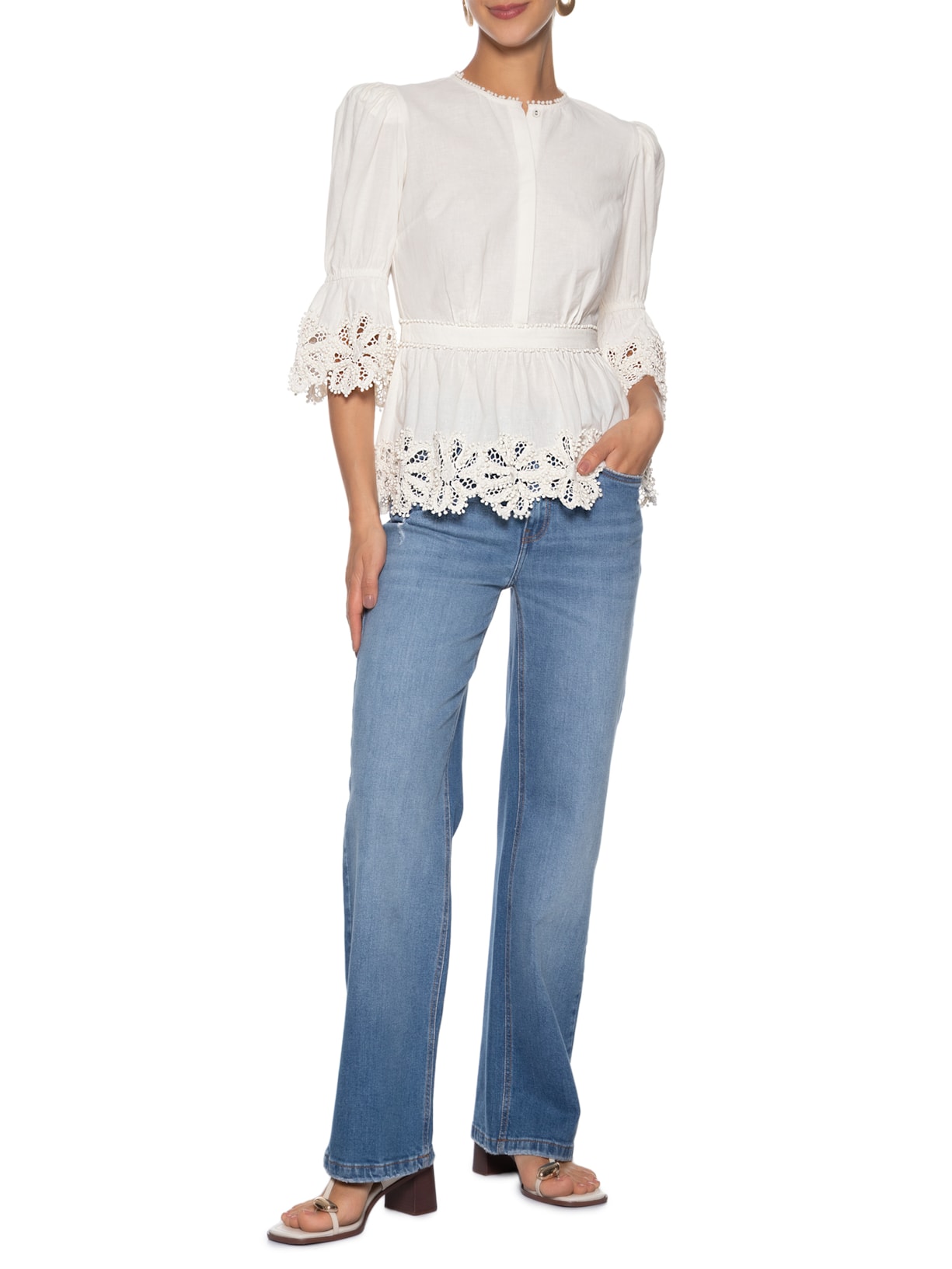 Blusa Feminina Van Manga Branco Bo.bô