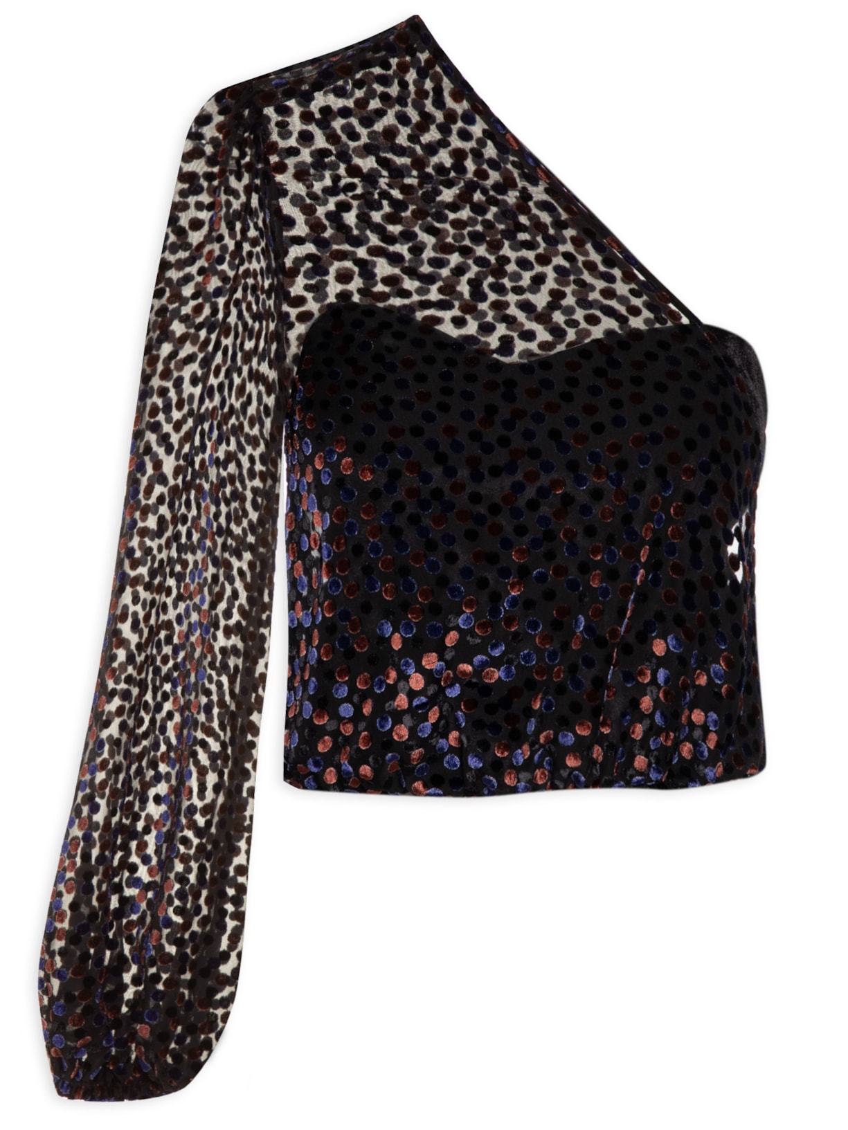 Blusa Feminina Veludo Poá Vivian - Preto