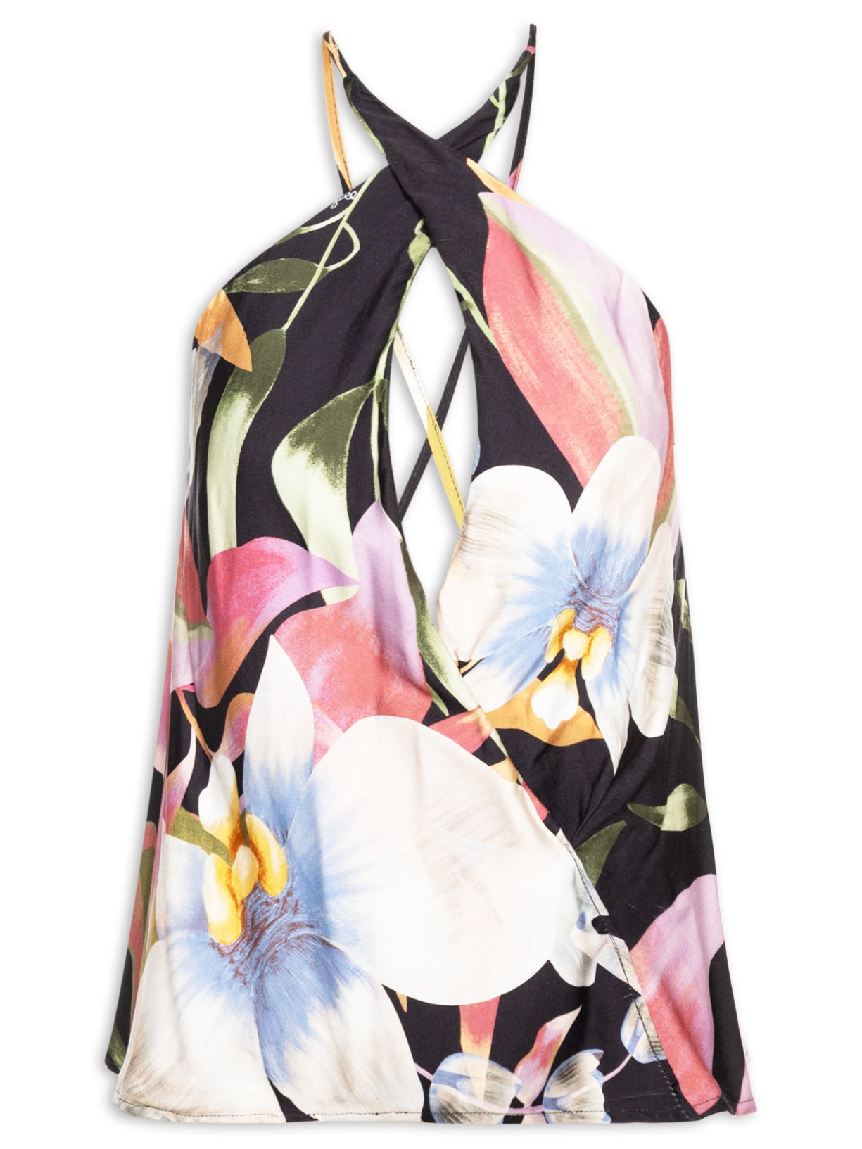 Blusa Feminina Vento De Flor Preto Farm