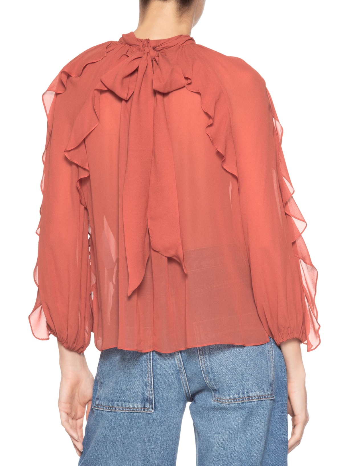 Blusa Feminina Verena Manga Longa Laranja Le Lis