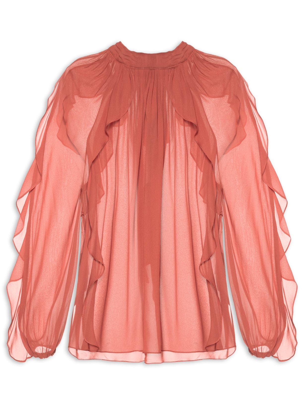 Blusa Feminina Verena Manga Longa - Laranja