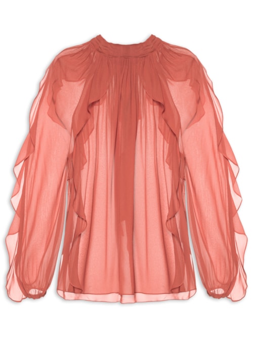 Blusa Feminina Verena Manga Longa - Laranja