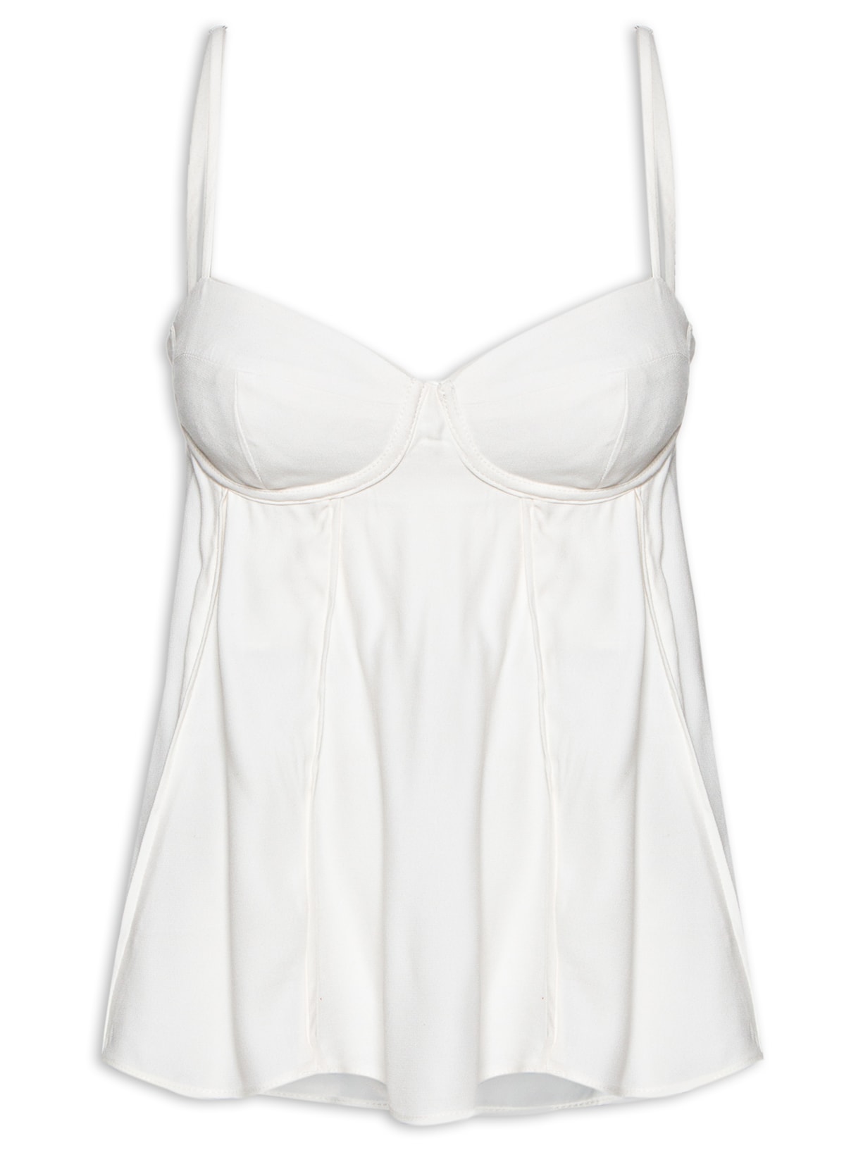 Blusa Feminina Viés Alcinhas - Branco