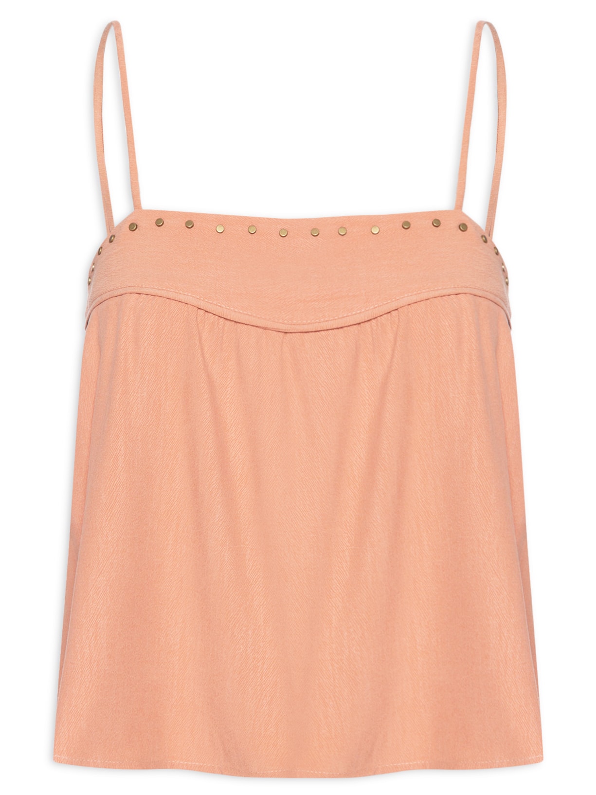 Blusa Feminina Vivos Pala Tachas - Bege