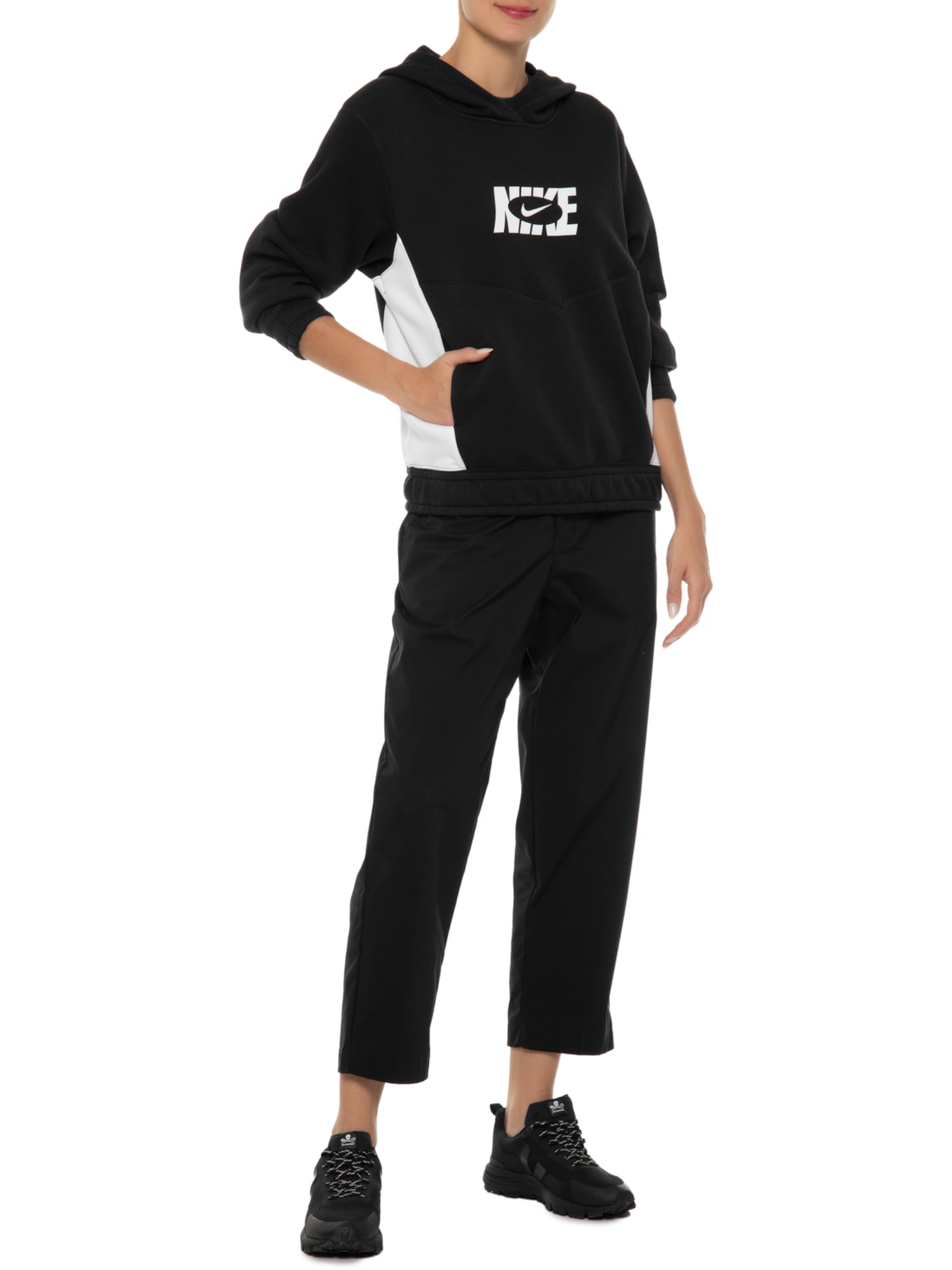 Blusa Feminina W Nsw Ic Flc Hoodie Ce Preto Nike