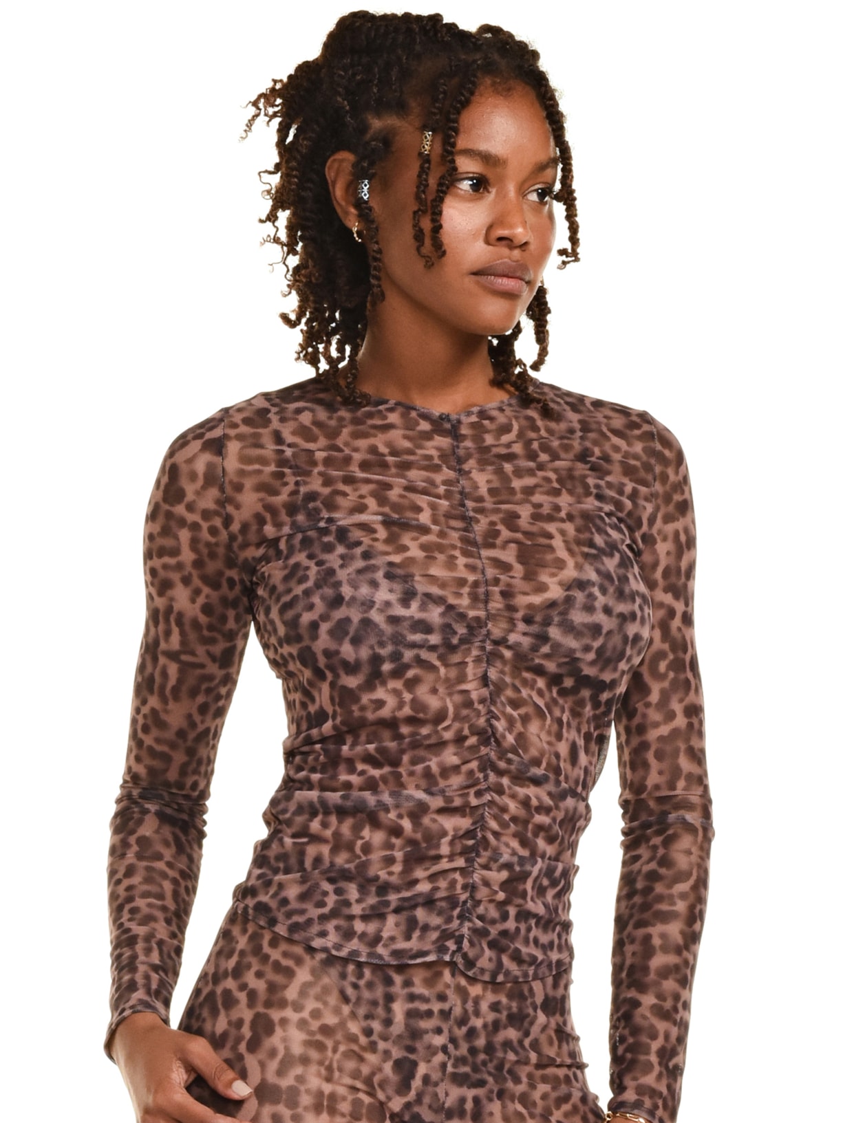 Blusa Feminina West Aquarela Onça Animal Print Triya