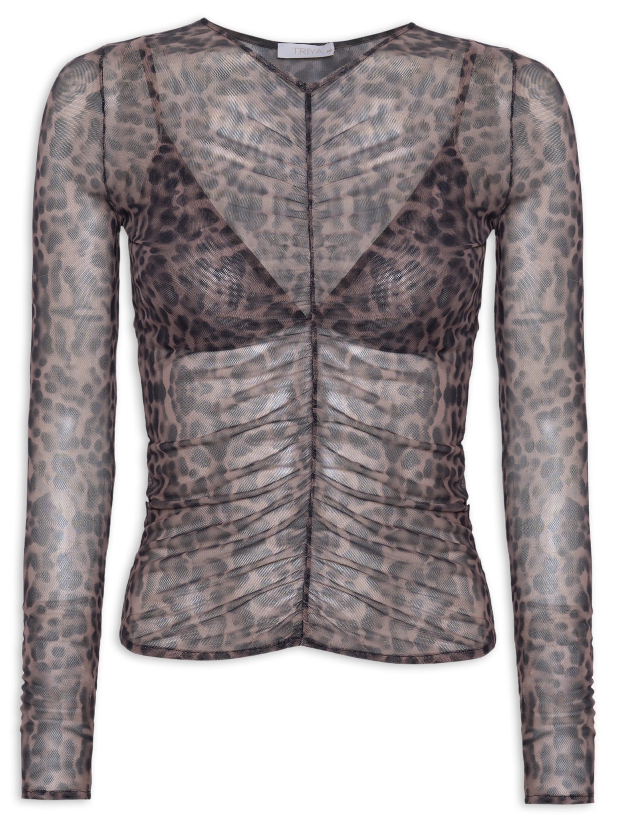 Blusa Feminina West Aquarela Onça Animal Print Triya