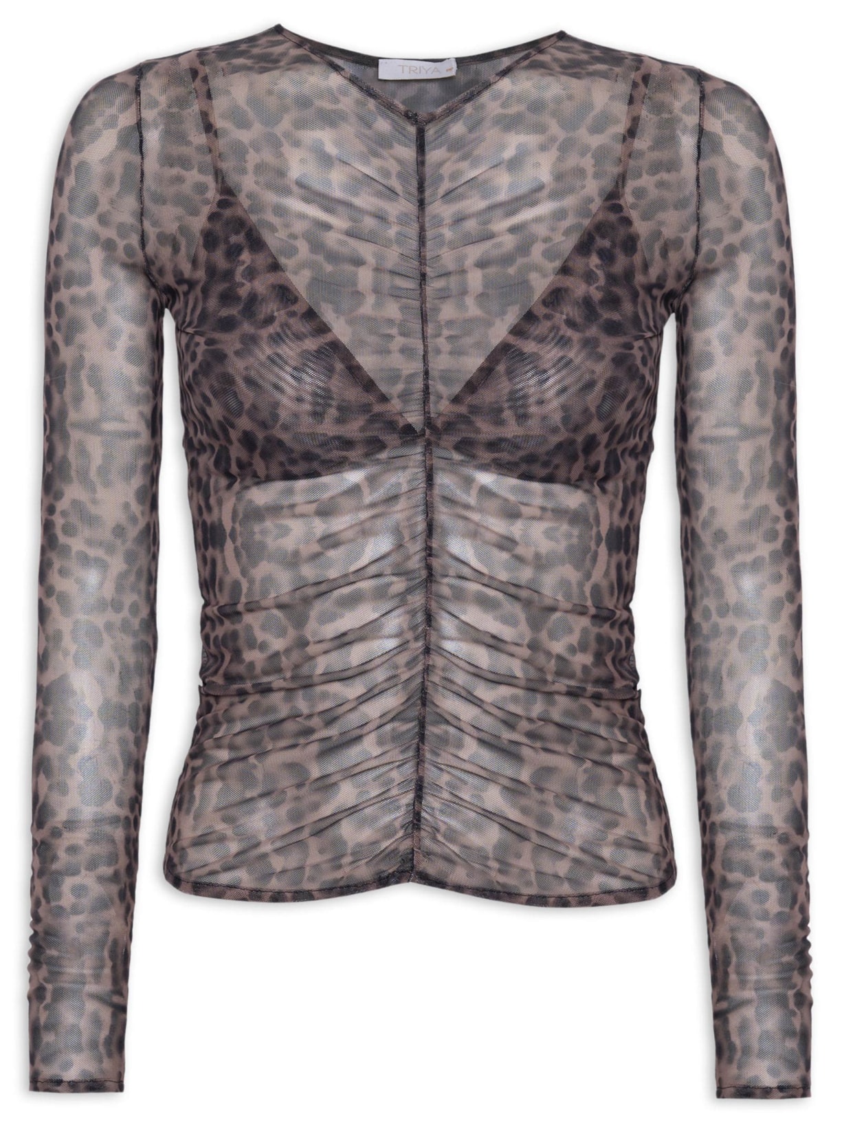 Blusa Feminina West Aquarela Onça Animal Print Triya