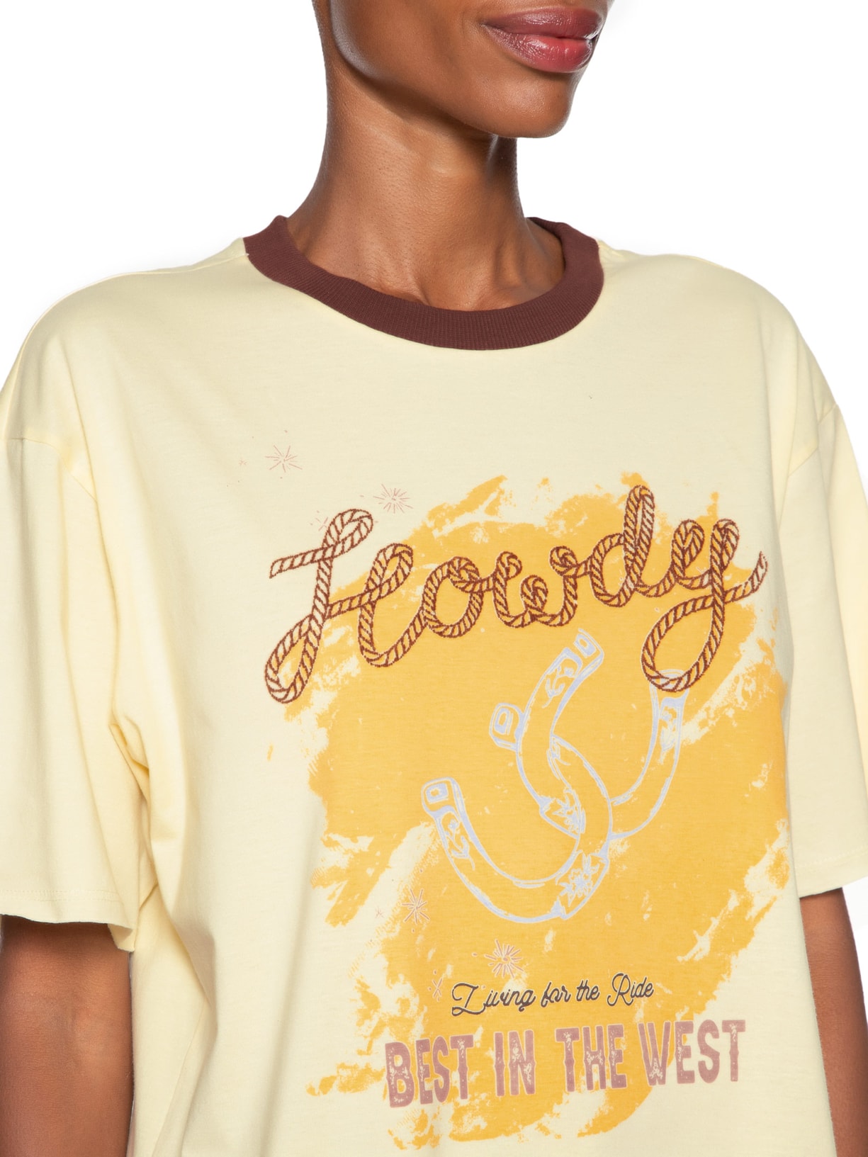 Blusa Feminina Western Amarelo Le Lis