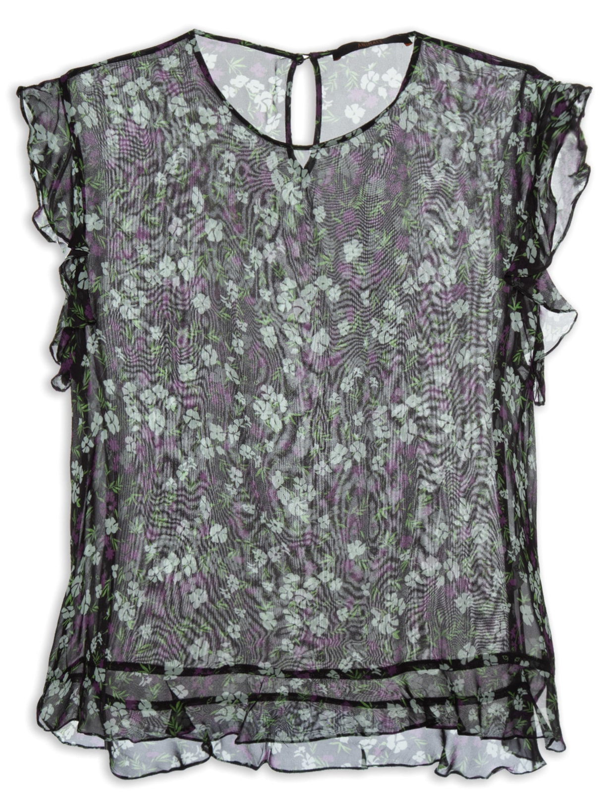 Blusa Feminina Wizzi Floral Jardim - Preto