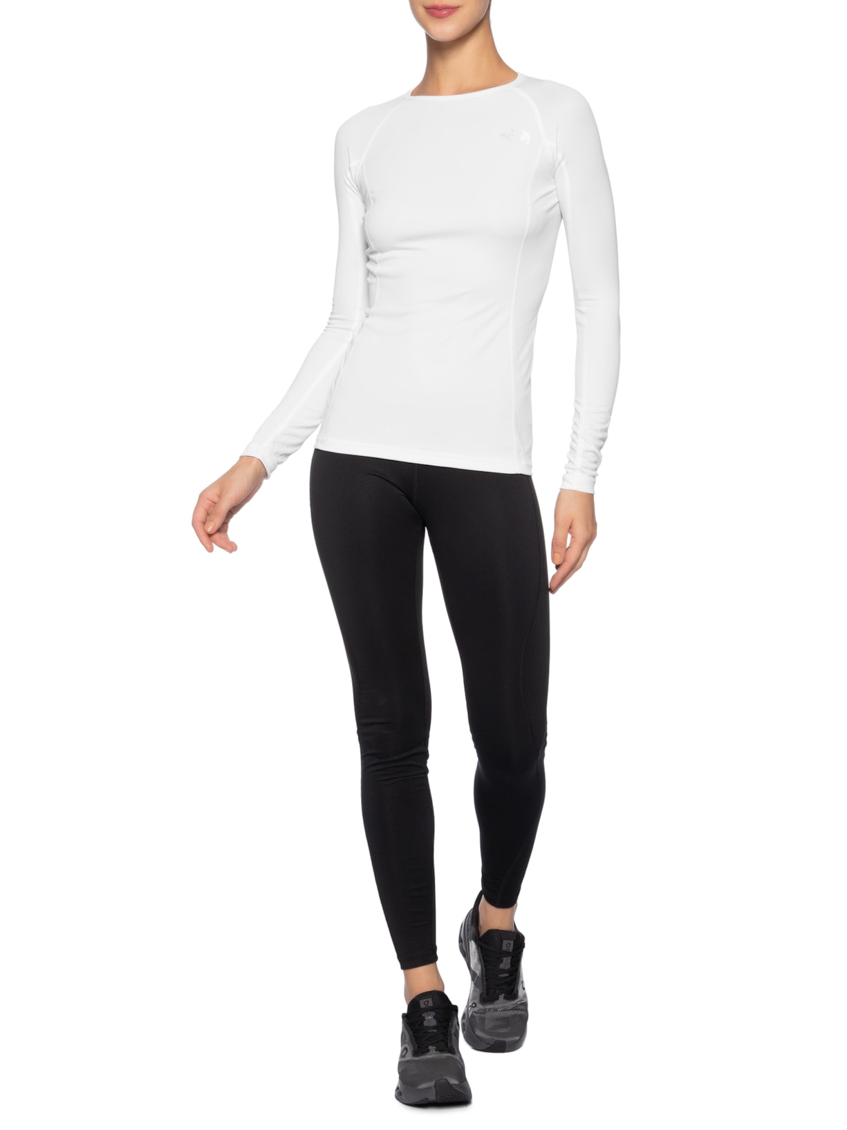 Blusa Feminina WLight L/S Crew Neck HGR Branco The North Face