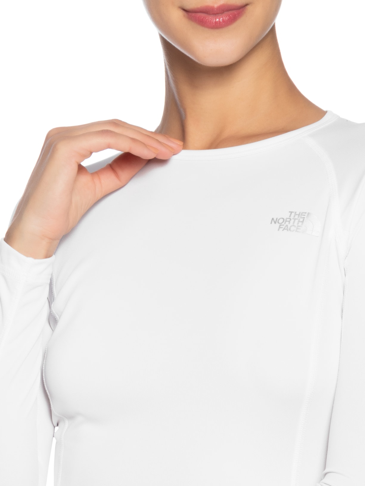 Blusa Feminina WLight L/S Crew Neck HGR Branco The North Face
