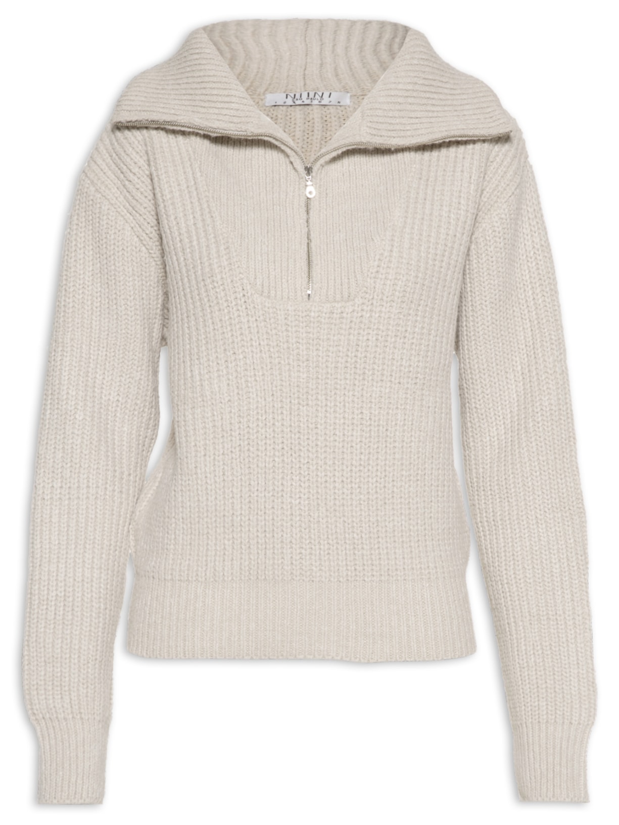 Blusa Feminina Zíper Andy - Bege