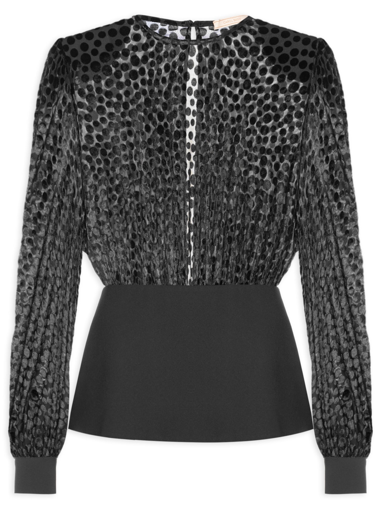 Blusa Feminino Carine Preto Carol Bassi