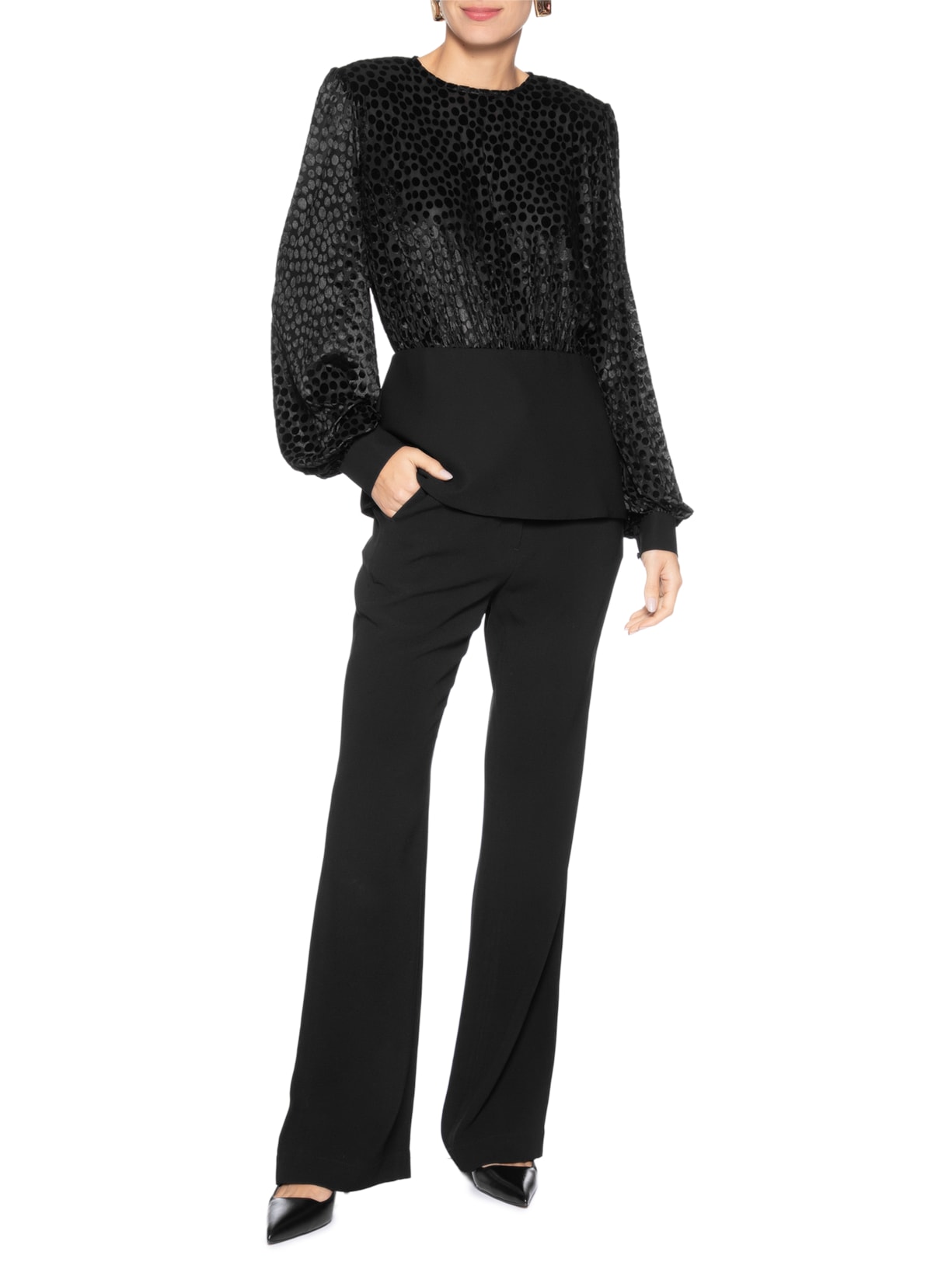 Blusa Feminino Carine Preto Carol Bassi