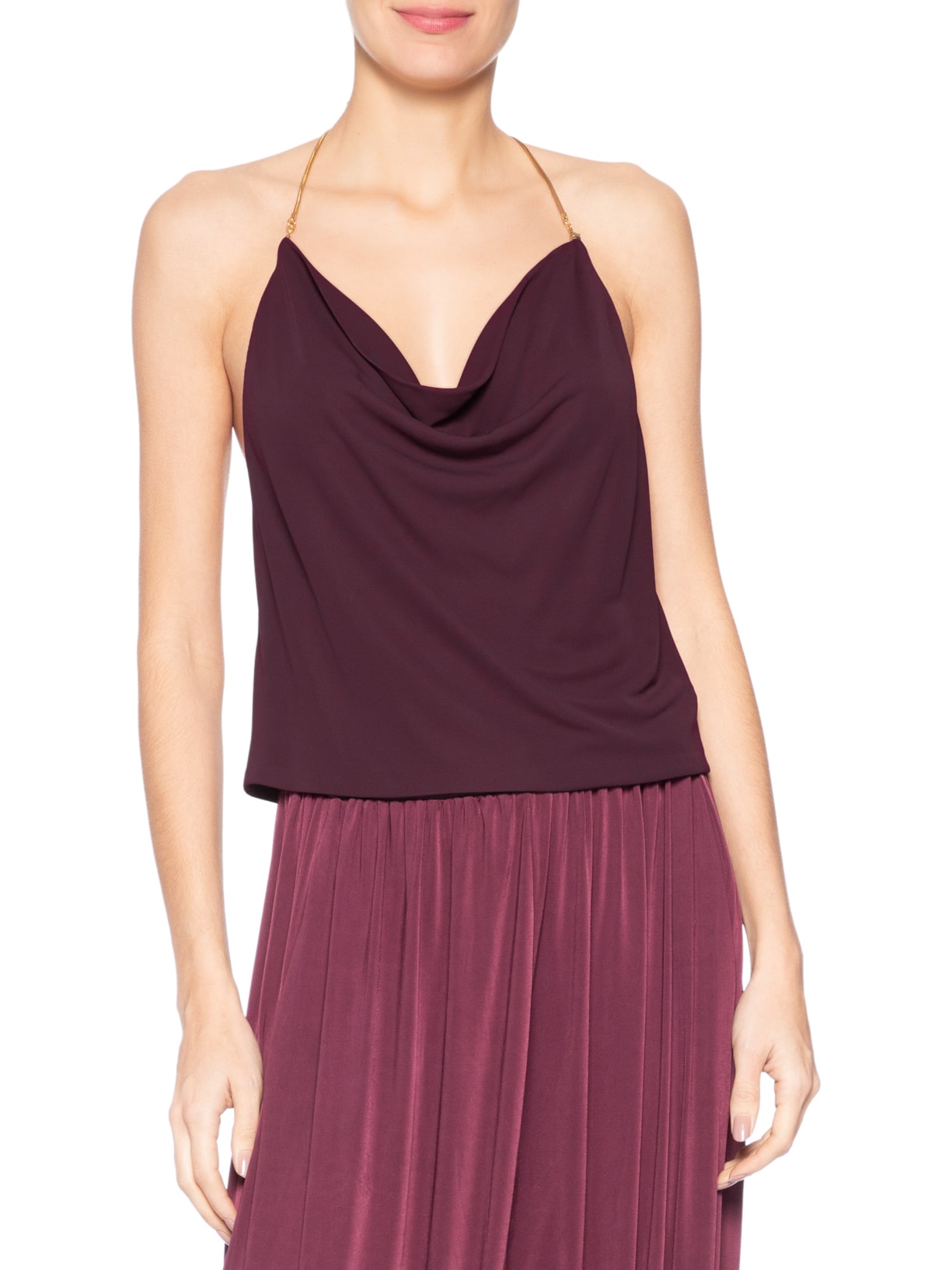 Blusa Feminino Degagê Alça Metal Roxo Animale
