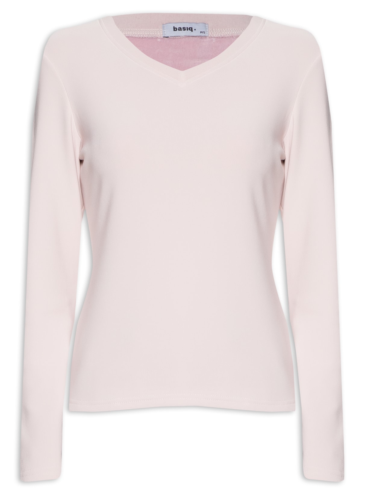 Blusa Feminino Gola V Forrada Com Pelucia - Rosa