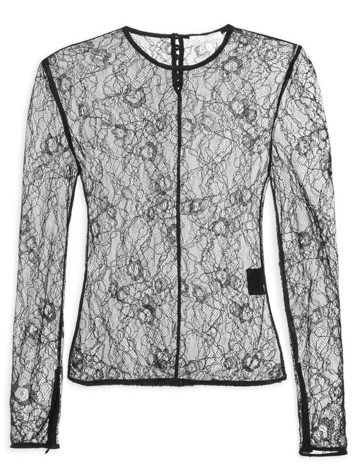 Blusa Flower Lace Floral Felipa Nko - Preto