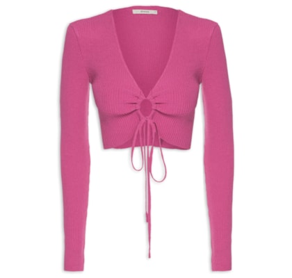 Blusa Franzida Tricot - Rosa