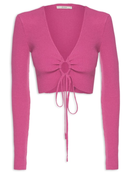 Blusa Franzida Tricot - Rosa