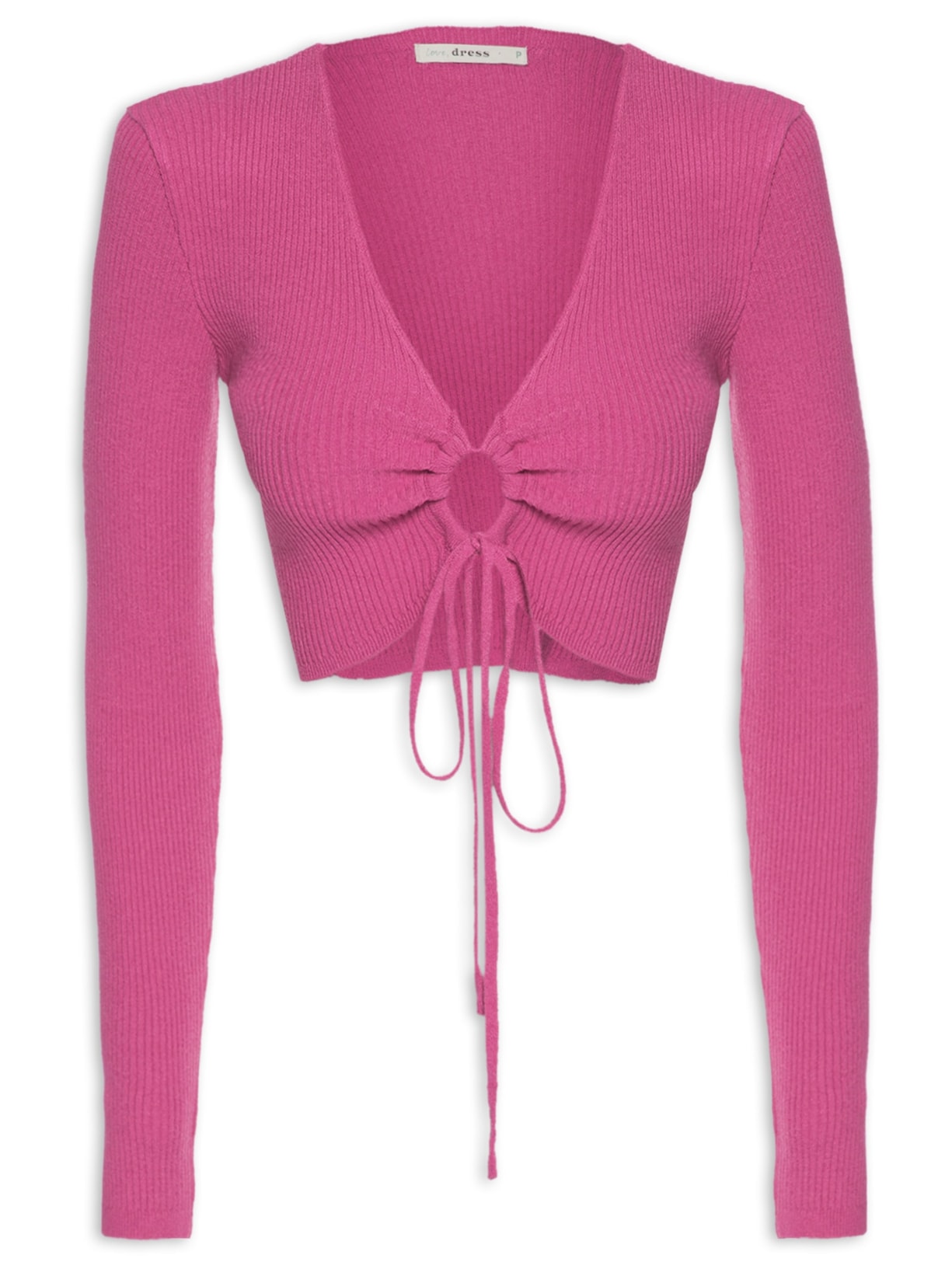 Blusa Franzida Tricot Rosa Dress To