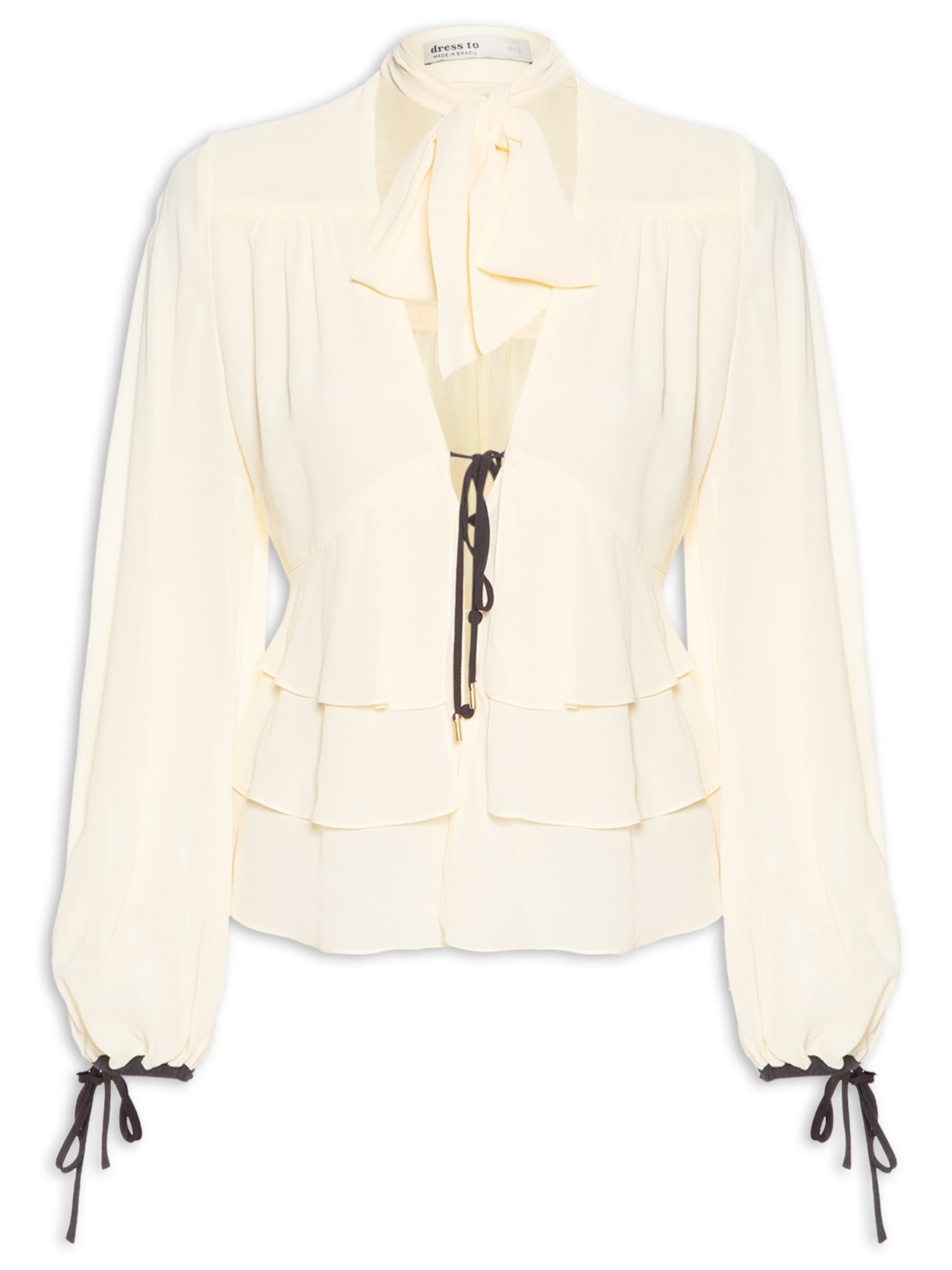 Blusa GGT com Babado na Barra Feminina – Amarelo Dress To