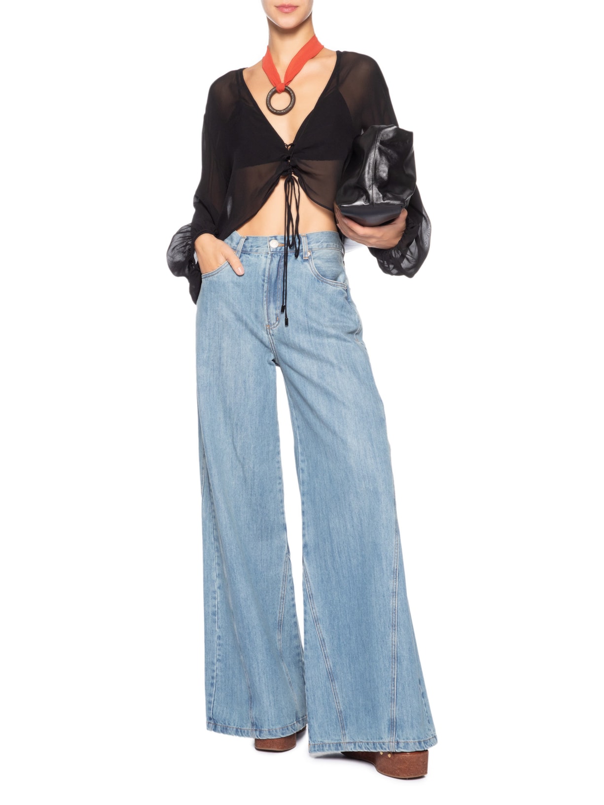 Blusa GGT Trançado Frente Feminina Preto Animale Jeans