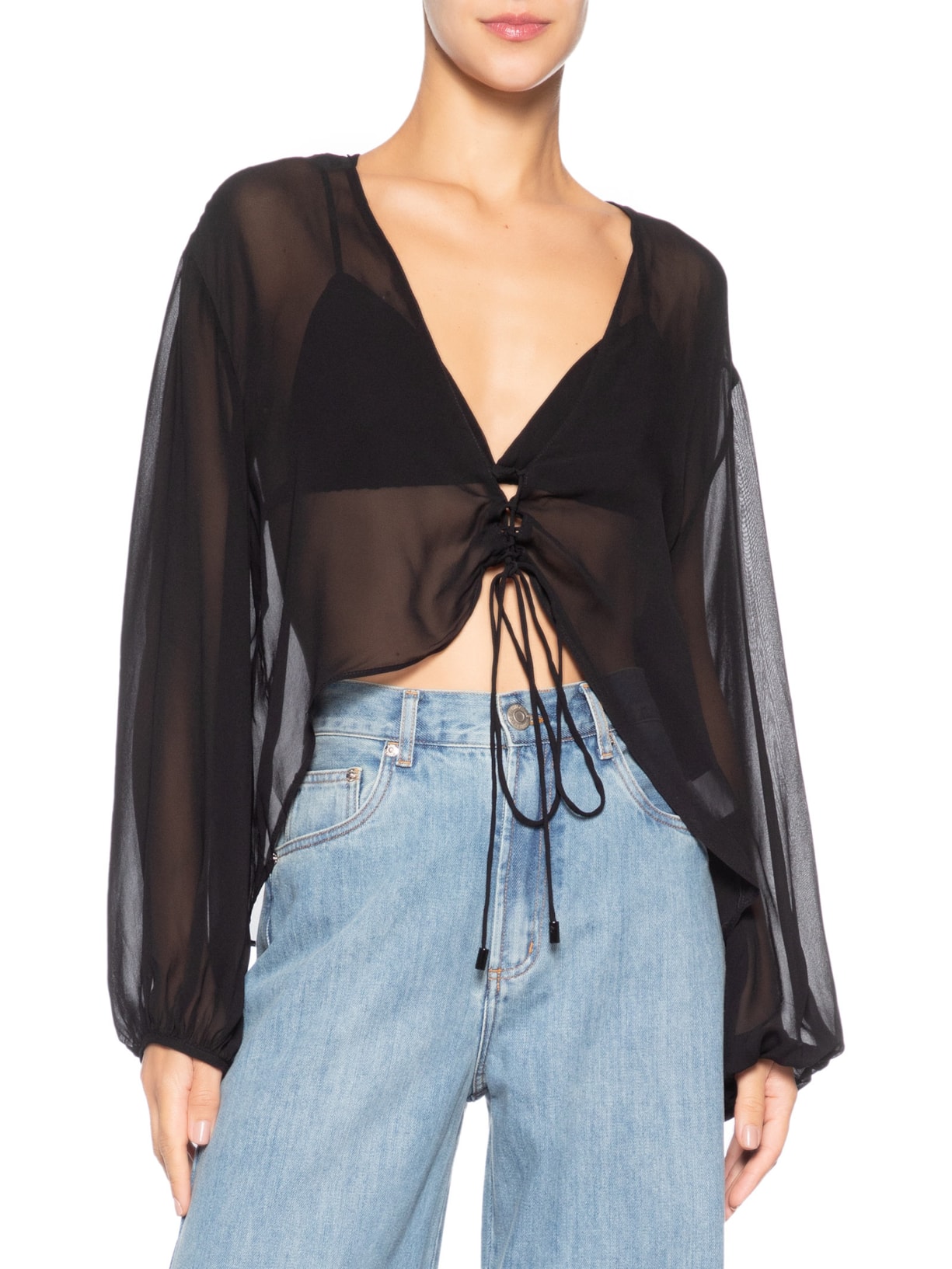 Blusa GGT Trançado Frente Feminina – Preto Animale Jeans
